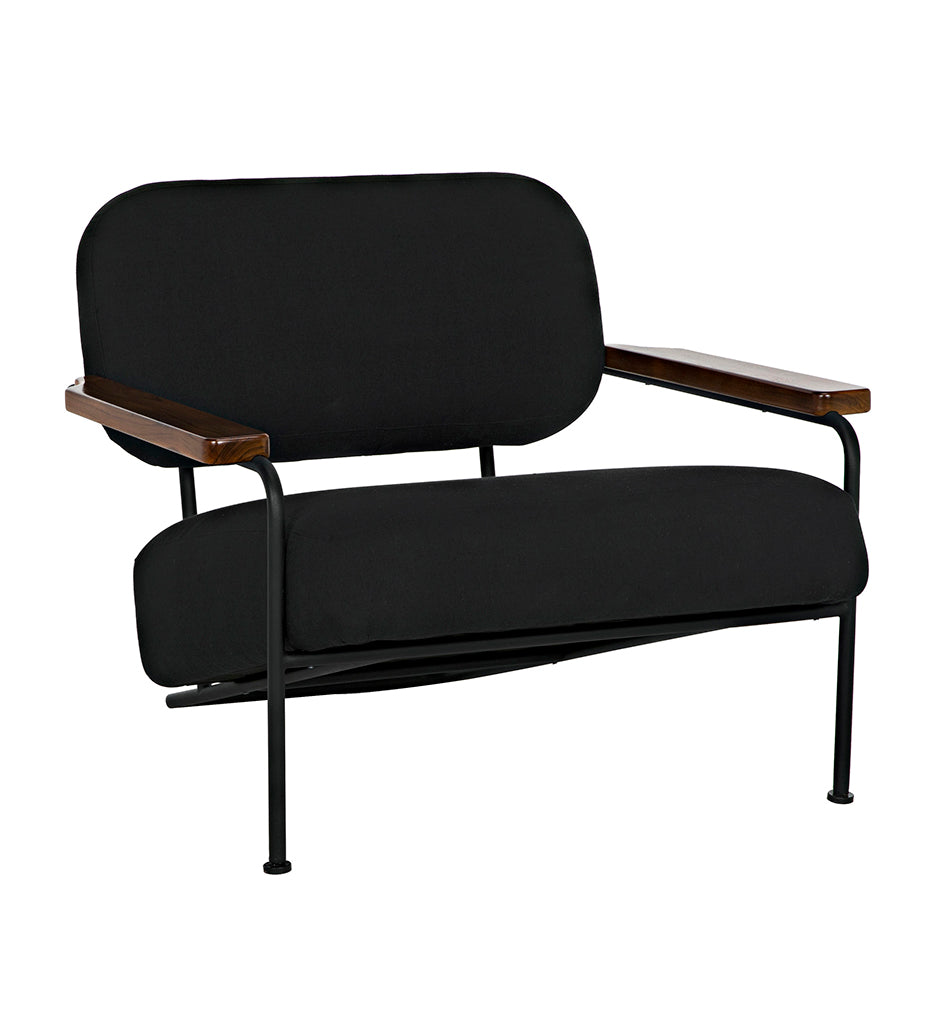 Zeus Chair with Black Cotton Fabric