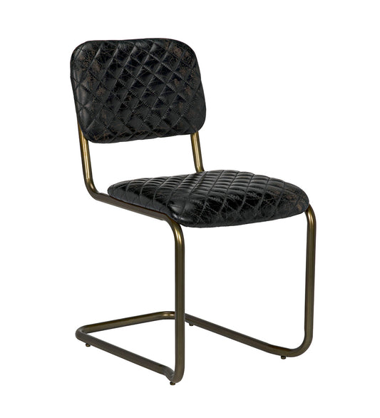 0037 Dining Chairs - Steel and Leather