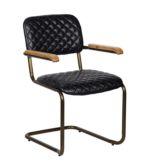 0045 Arm Chair - Vintage Black Leather