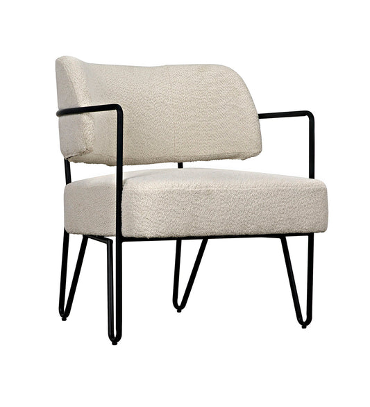 Zeus Chair - Metal and Boucle Fabric