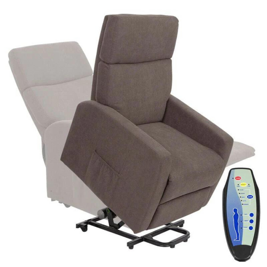 Vive Health Large Power Lift Chair Recliner with 5 Massage Modes - Brown