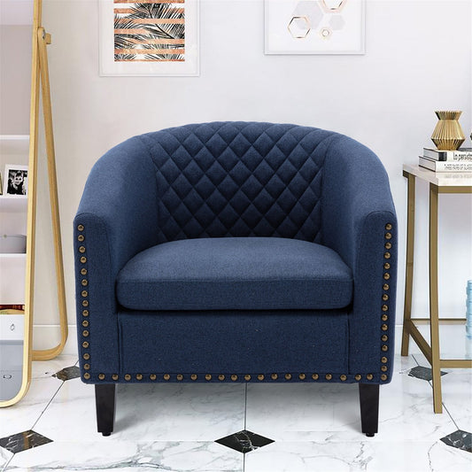 Accent Chair with Nailheads and Solid Wood Legs - Pier 1