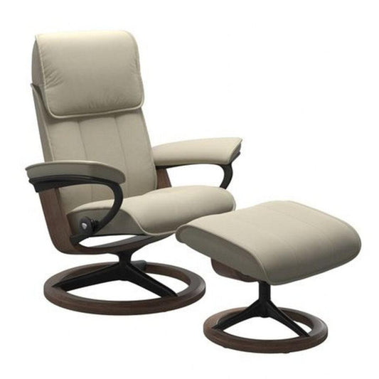 Admiral Chair and Ottoman With Signature Base