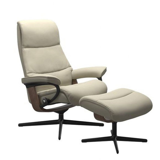 View Chair and Ottoman With Classic Base